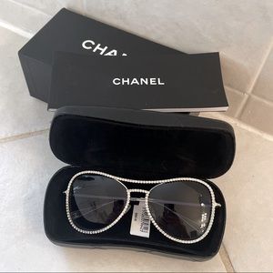 Chanel 2015 Runway Diamente Encrusted Sunglasses